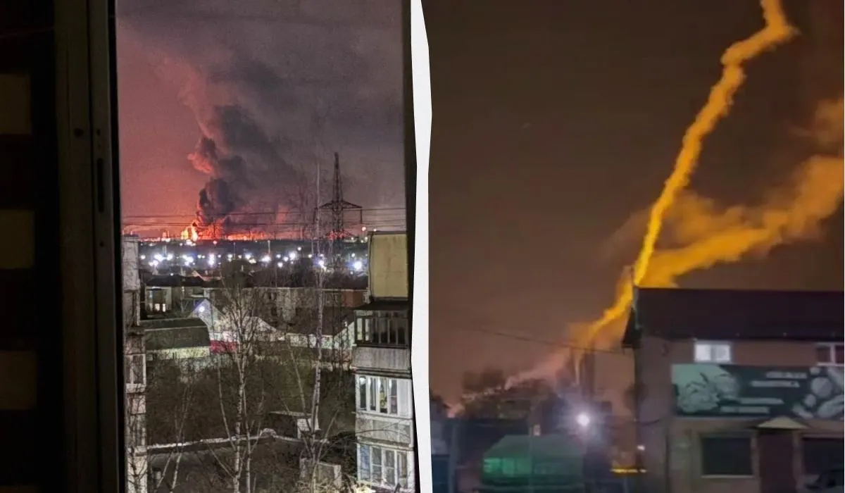 По появившимся в сети кадрам и сообщениям, на территории Ярославского нефтеперерабатывающего завода возник масштабный пожар после атаки беспилотников. Также сообщают о повреждении трубопровода с серной кислотой на азотном комплексе в Вологодской области, есть пострадавшие.