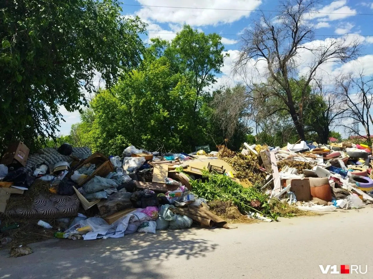 На улице Никопольской в Краснооктябрьском районе большая несанкционированная свалка мешает проезду и доставляет жителям сильный запах. Экологи и власти говорят, что нужна системная очистка и контроль собственника.