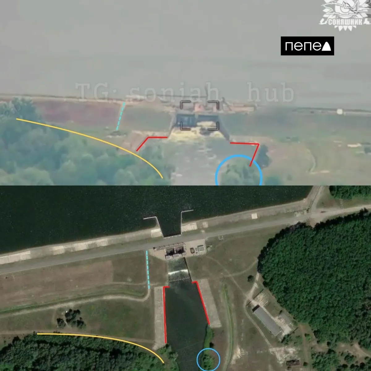 Неконтролируемый сброс воды привёл к затоплению нижерасположенных территорий и экологическим потрясениям; спутниковые данные фиксируют обмеление водохранилища.