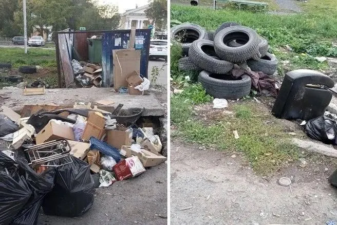 Жители сообщают о переполненной мусорной площадке рядом с торговым комплексом, из-за этого появляются крысы; власти пообещали проверить ситуацию и вынести предписания.